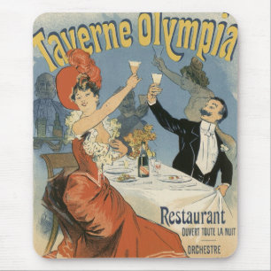 Alfombrilla De Ratón Arte Antiguo Modernista, Restaurante Taverne Olymp