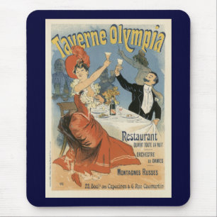 Alfombrilla De Ratón Arte Antiguo Modernista, Restaurante Taverne Olymp