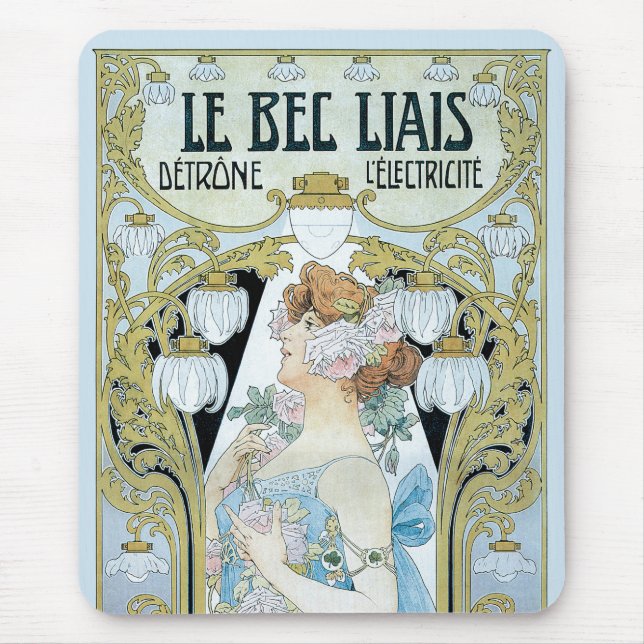 Alfombrilla De Ratón Arte Antiguo Moderno Le Bec Liais, Privat Livemont (Frente)