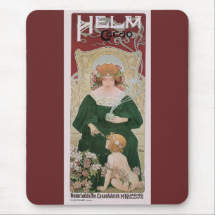 Alfombrilla De Ratón Arte Antiguo Nouveau Helm Cacao por Privat Livemon