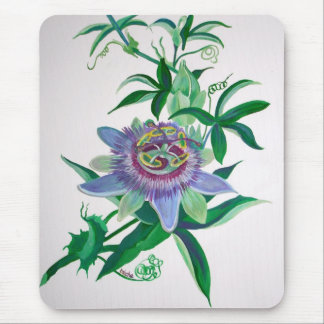 Alfombrilla De Ratón Arte botánico de la flor de pasión