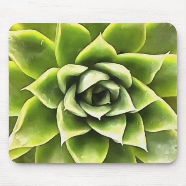 Alfombrilla De Ratón Arte Cacti verde exitoso (Frente)