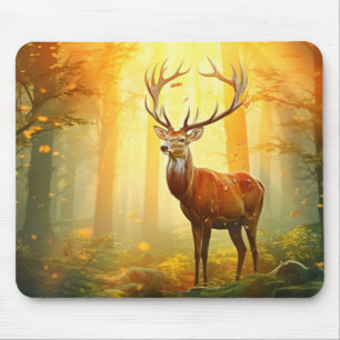 Alfombrilla De Ratón Arte colorido de la fauna silvestre Stag Deer Anim