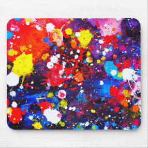 Alfombrilla De Ratón Arte colorido de tela de pizarra de pintura