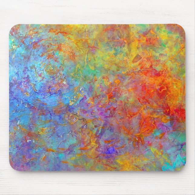 Alfombrilla De Ratón Arte colorido Mousepad del arco iris (Frente)