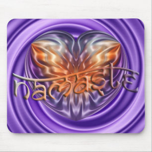 Alfombrilla De Ratón ARTE Corazón NAMASTE remolino violeta