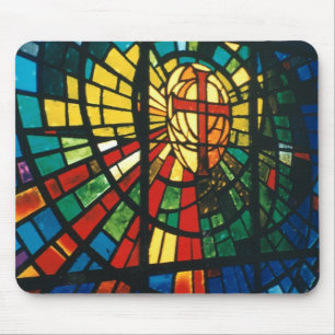 Alfombrilla De Ratón Arte cruzado ressurected vitral del mousepad