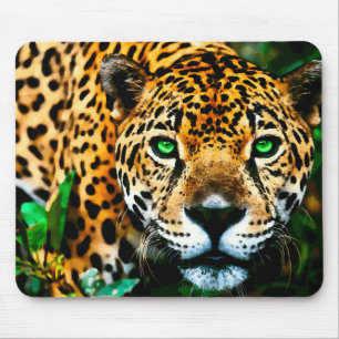Alfombrilla De Ratón Arte de acrílico de la fauna de Jaguar