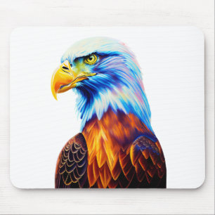 Alfombrilla De Ratón Arte de águila calva colorido