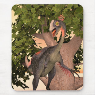 Alfombrilla De Ratón Arte de aventura de dinosaurio Gigantoraptor para 