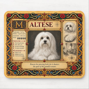 Alfombrilla De Ratón Arte de Bestiario Medieval Maltés