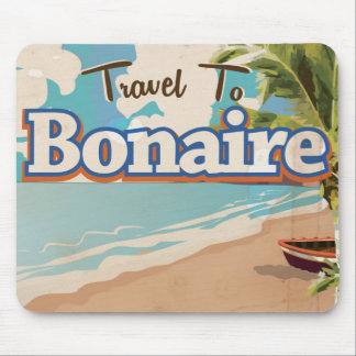 Alfombrilla De Ratón Arte de cartel de viaje vintage de Bonaire.