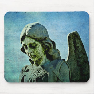 Alfombrilla De Ratón Arte de cementerio de ángel de Guardian
