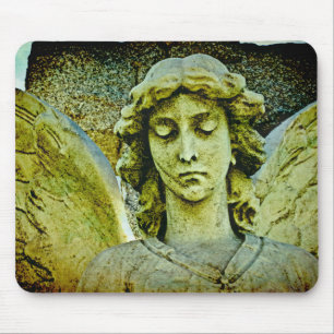 Alfombrilla De Ratón Arte de cementerio de ángel de Guardian