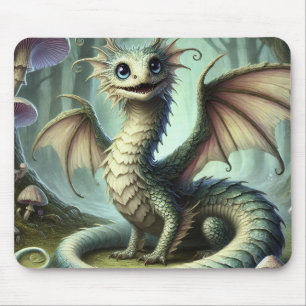 Alfombrilla De Ratón Arte de criatura de fantasía linda Dragon Jabberwo