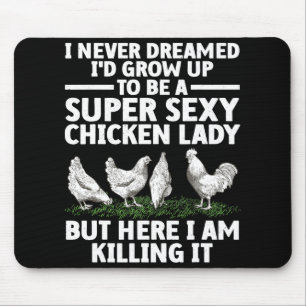 Alfombrilla De Ratón Arte de Dama de Pollo Genial para Mujeres Mamá Gal