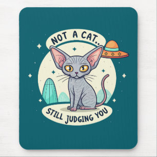 Alfombrilla De Ratón Arte de dibujos animados sarcásticos de gato Sphyn