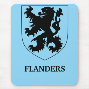Alfombrilla De Ratón Arte de diseño gráfico del león de Flandes