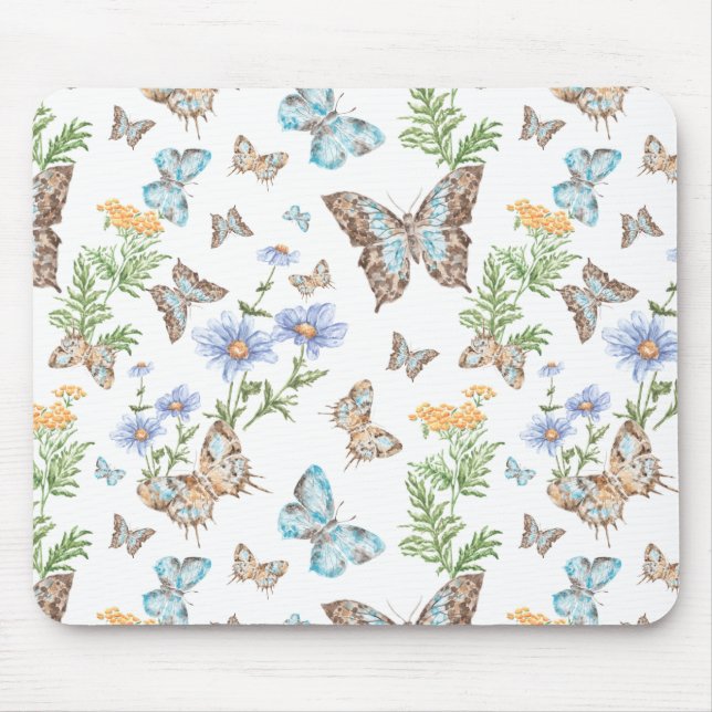 Alfombrilla De Ratón Arte de efecto mariposa (Frente)