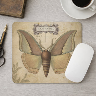 Alfombrilla De Ratón Arte de Entomología Victoriana Vintage Botánico Po