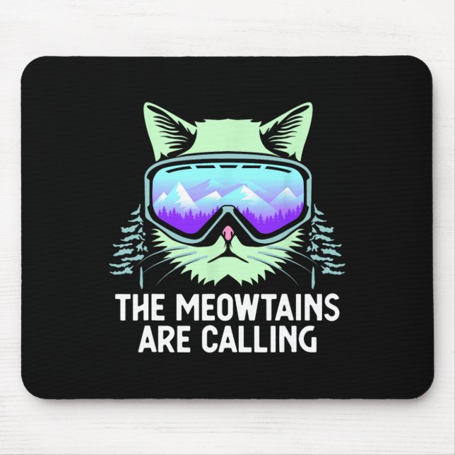 Alfombrilla De Ratón Arte De Esquiar Snowboard Para Hombres Mujeres Niñ (Frente)