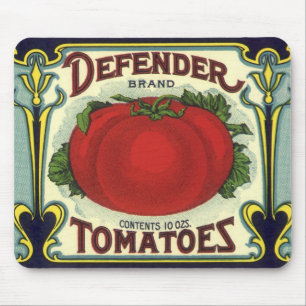 Alfombrilla De Ratón Arte de etiqueta de caja de frutas vintage, tomate
