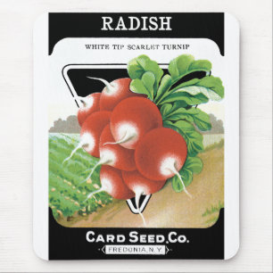 Alfombrilla De Ratón Arte de etiqueta de paquete de semillas antiguas, 