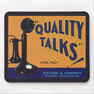 Alfombrilla De Ratón Arte de etiquetas de fruta de cosecha de vintage, 