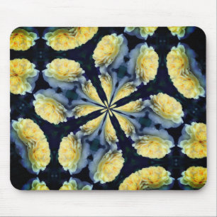 Alfombrilla De Ratón Arte de flores abstractas de rosa amarilla