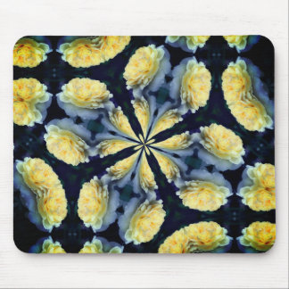 Alfombrilla De Ratón Arte de flores abstractas de rosa amarilla