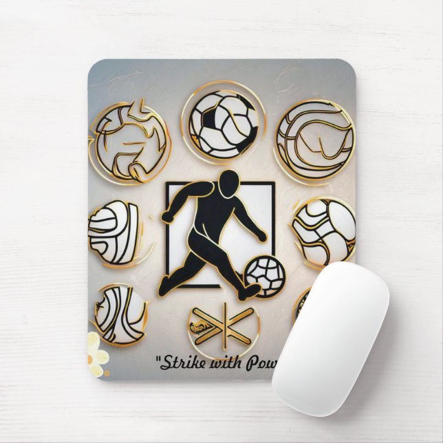 Alfombrilla De Ratón "Arte de fusión de fútbol" (Con ratón)