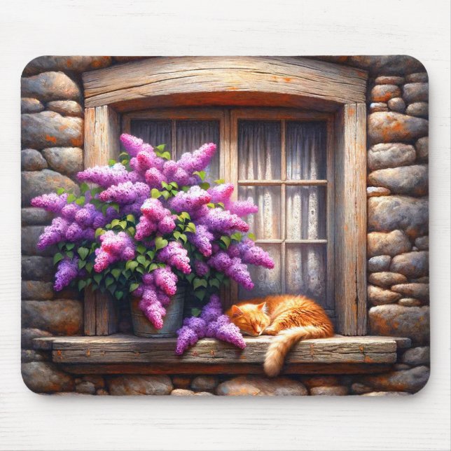 Alfombrilla De Ratón Arte de gato (Frente)