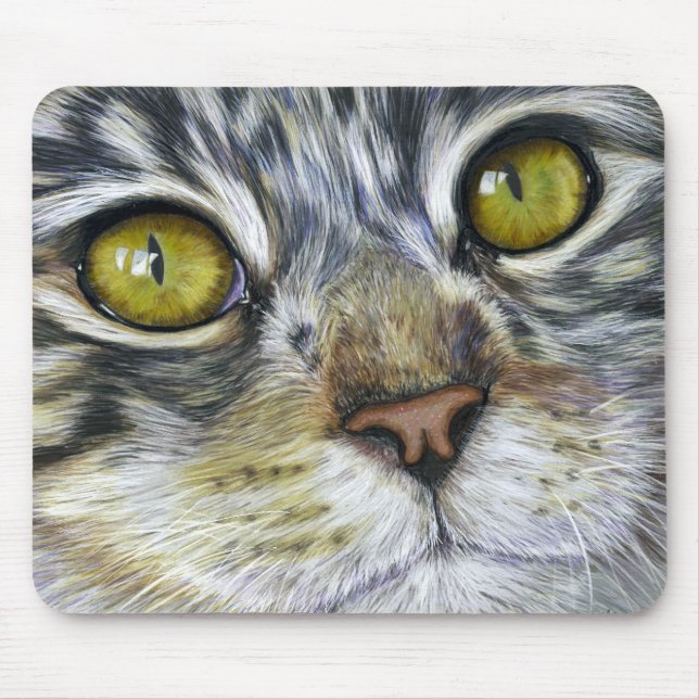 Alfombrilla De Ratón Arte de gato - Blink (Frente)