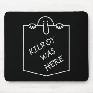 Alfombrilla De Ratón Arte de grafiti Kilroy estuvo aquí con bolsillos