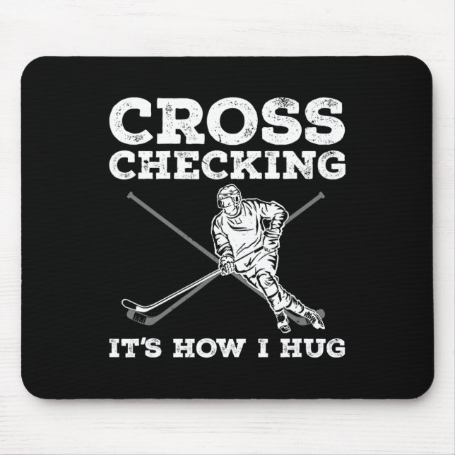 Alfombrilla De Ratón Arte De Hockey Sobre Hielo Divertido Para Hombres  (Frente)