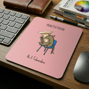 Alfombrilla De Ratón Arte de juego de palabras de Tubacabra Tuba Player