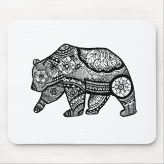 Alfombrilla De Ratón Arte de la mandala del oso