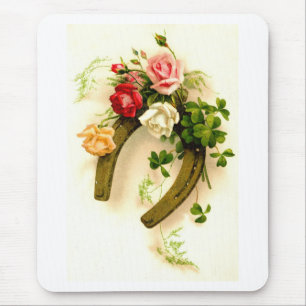 Alfombrilla De Ratón Arte de la sucesión de caballos con suerte