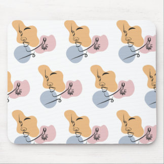 Alfombrilla De Ratón arte de líneas de mujeres hermosas