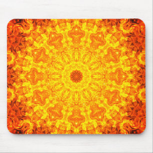 Alfombrilla De Ratón Arte de Mandala Kaleidoscópico de Oro