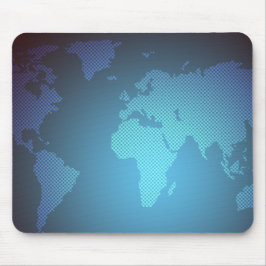 Alfombrilla De Ratón Arte de mapa mundial con gradiente de puntos digit