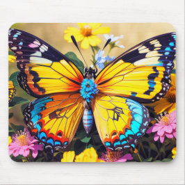 Alfombrilla De Ratón Arte de mariposa colorida linda
