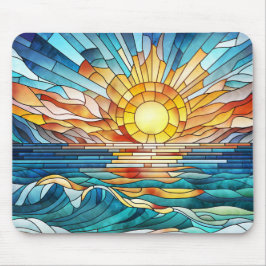 Alfombrilla De Ratón Arte de mosaico de Ocean Sunset