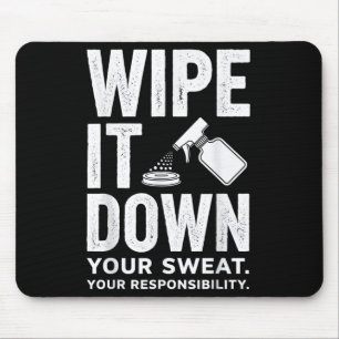 Alfombrilla De Ratón Arte de motivación de fitness para limpiar