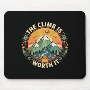 Alfombrilla De Ratón Arte de motivación inspiracional para escalar mont