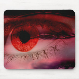 Alfombrilla De Ratón Arte de ojos rojos flotante
