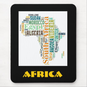 Alfombrilla De Ratón Arte de palabra África