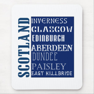 Alfombrilla De Ratón Arte de palabras del metro de Escocia