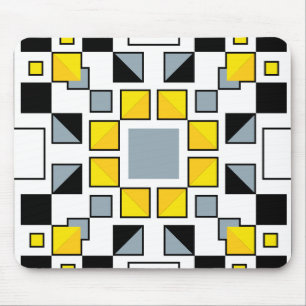 Alfombrilla De Ratón Arte de patrón de colcha geométrica moderna
