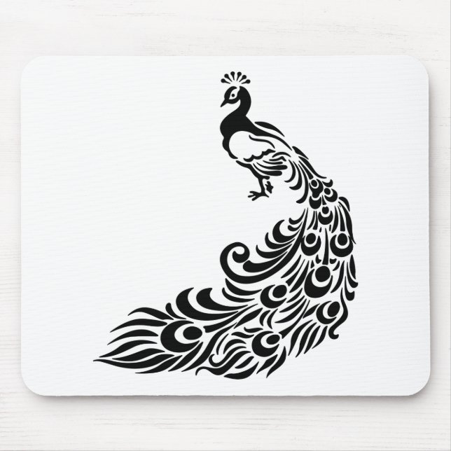 Alfombrilla De Ratón Arte de pavo real (Frente)